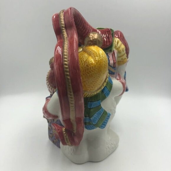 Vintage Fitz & Floyd Discontinued Snowman Christmas Ceramic Pitcher - Picture 10 of 14